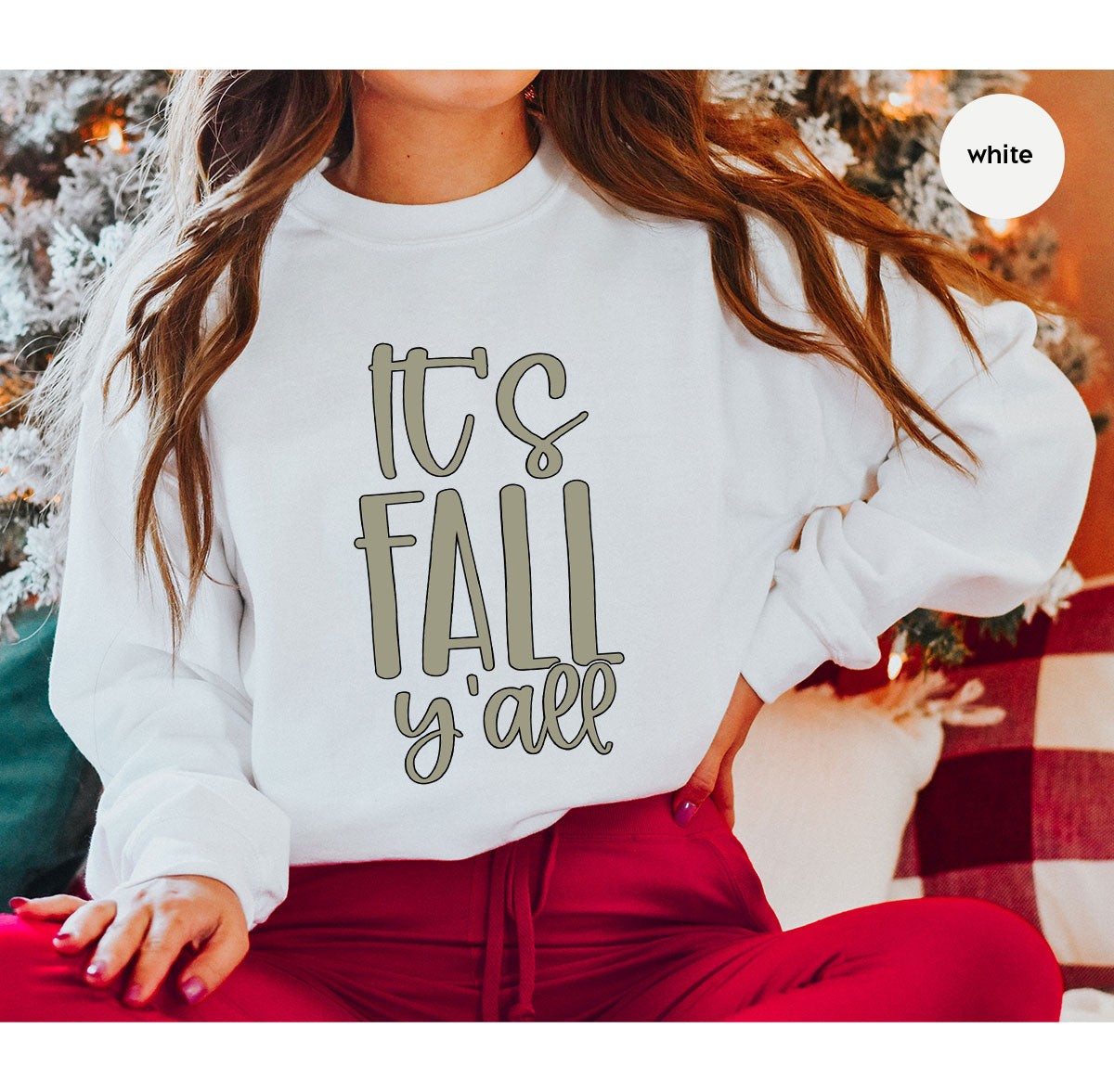 Fall Crewneck Sweatshirt, Its Fall Yall T-Shirt, Fall Gifts, Gifts for Her, Autumn Clothing, Thanksgiving Graphic Tees, Toddler T Shirt