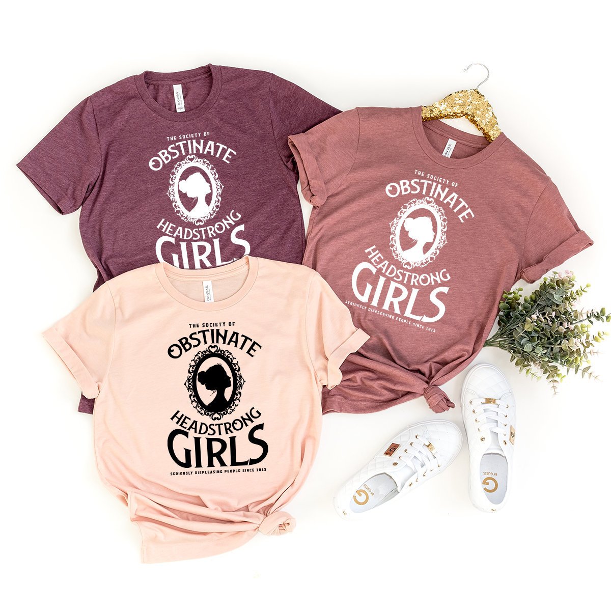 Society Of Obstinate Headstrong Girls, Feminist Shirt, Jane Austen Quotes T Shirt, Pride And Prejudice Shirt - Fastdeliverytees.com