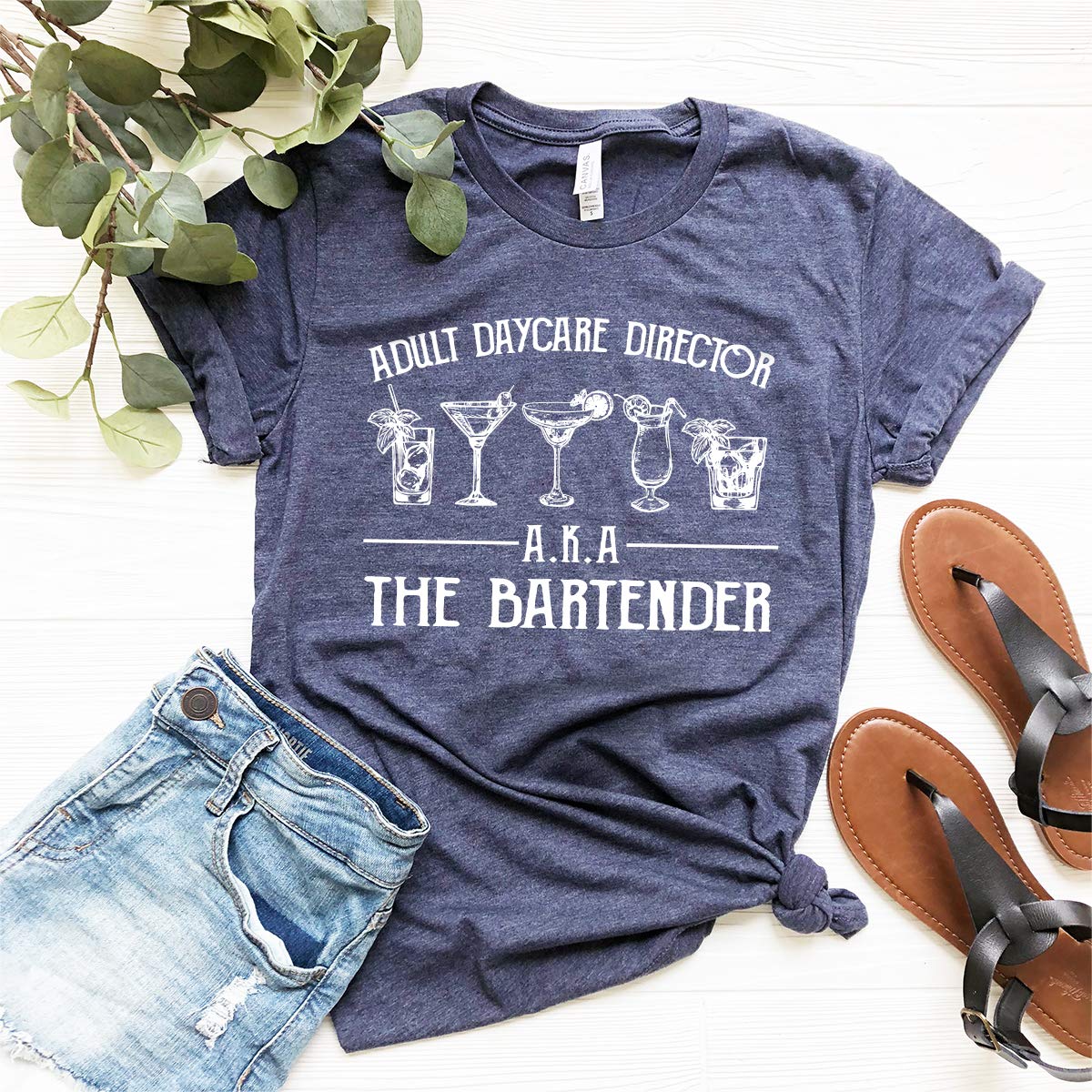 Funny Bartending T-Shirt, Bartender Shirt, Bartender Gift, Barista Shirt, Barmen Tee, Adult Daycare Director A.K.A The Bartender T Shirt