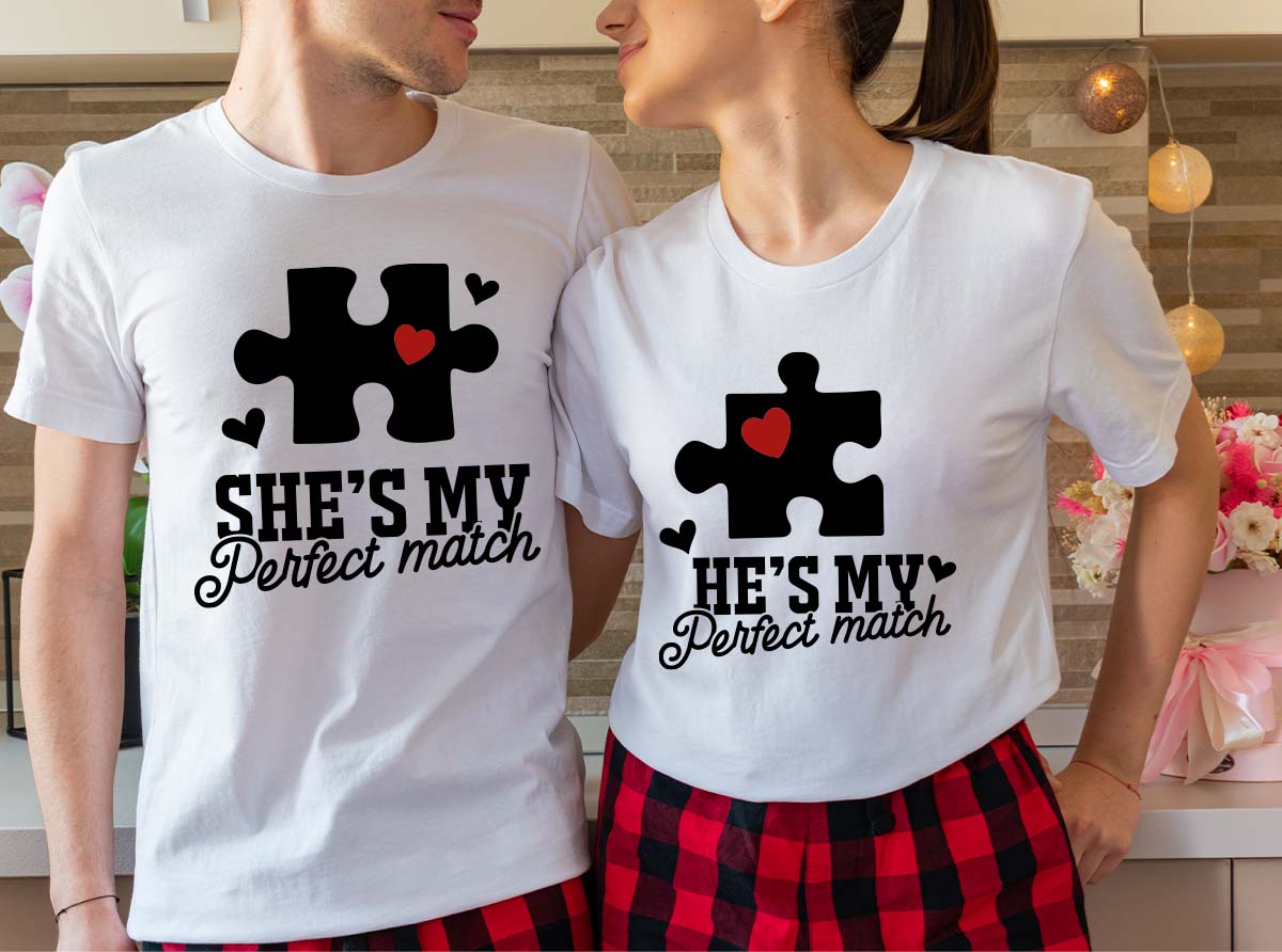 Match Shirt, Perfect Match T-Shirt, Couple Shirt, Valentine's Day T-Shirt 2023
