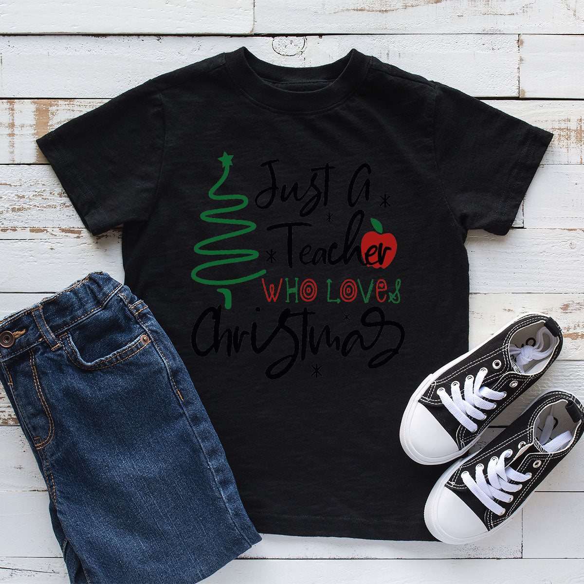 2023 Christmas Love Shirt, Just A Teach Who Loves Christmas Tee, Xmas 2023 Design T-Shirt