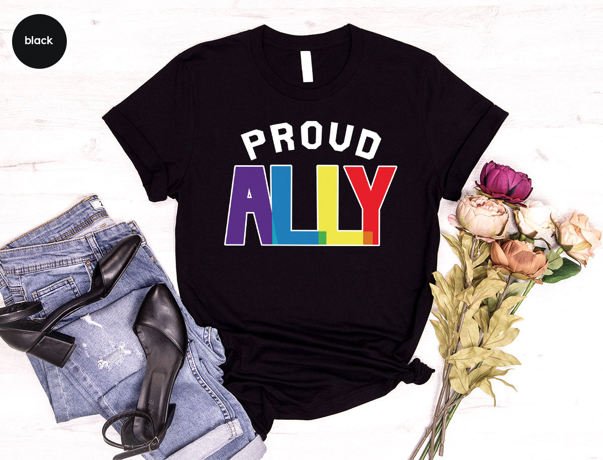 Proud Ally Shirt, LGBT Ally T-Shirt, LGBT Proud Tee