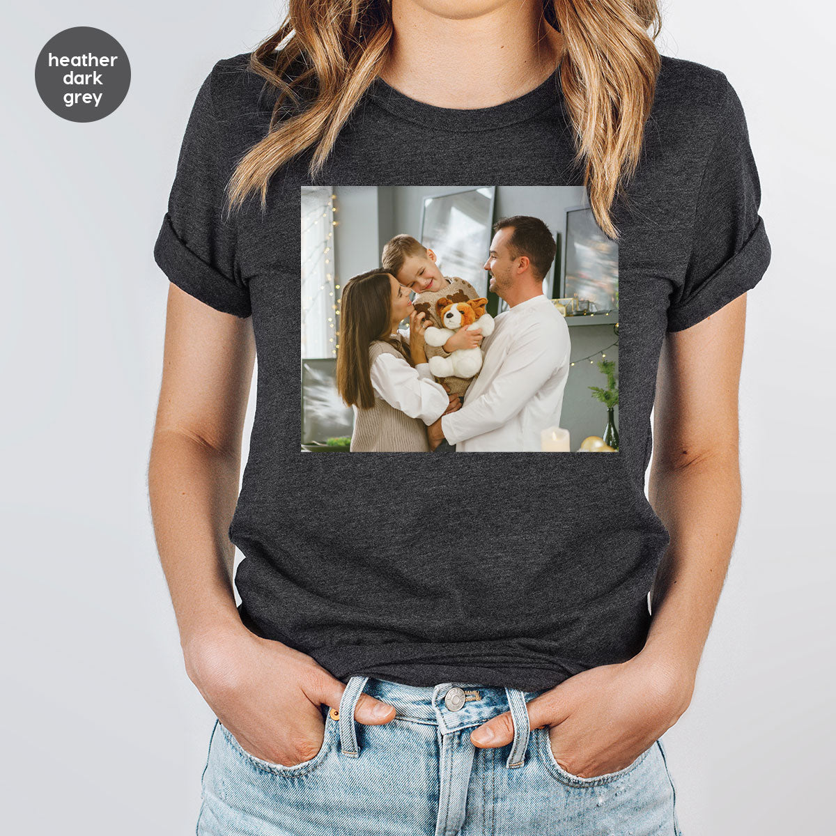 Custom Family T-Shirt, Customizable Photo Shirt, Baby Photo Tee, Family Custom Photo T-Shirt