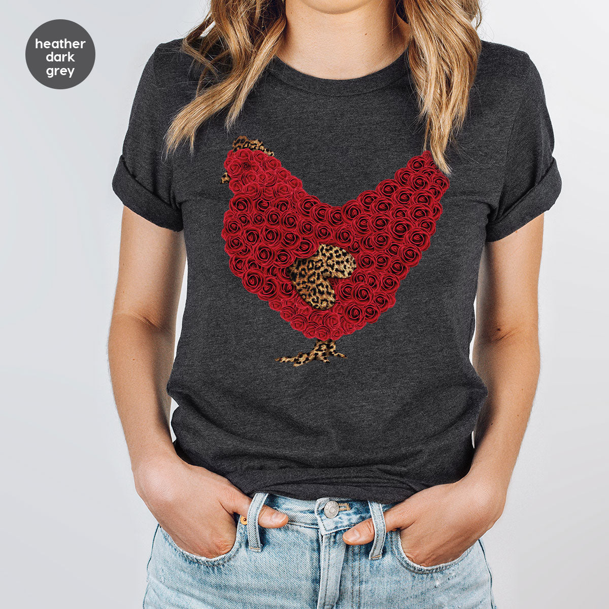 Heart of Chicken Shirt, Funny Valentine Day Gift, Special Gift for Feb 14