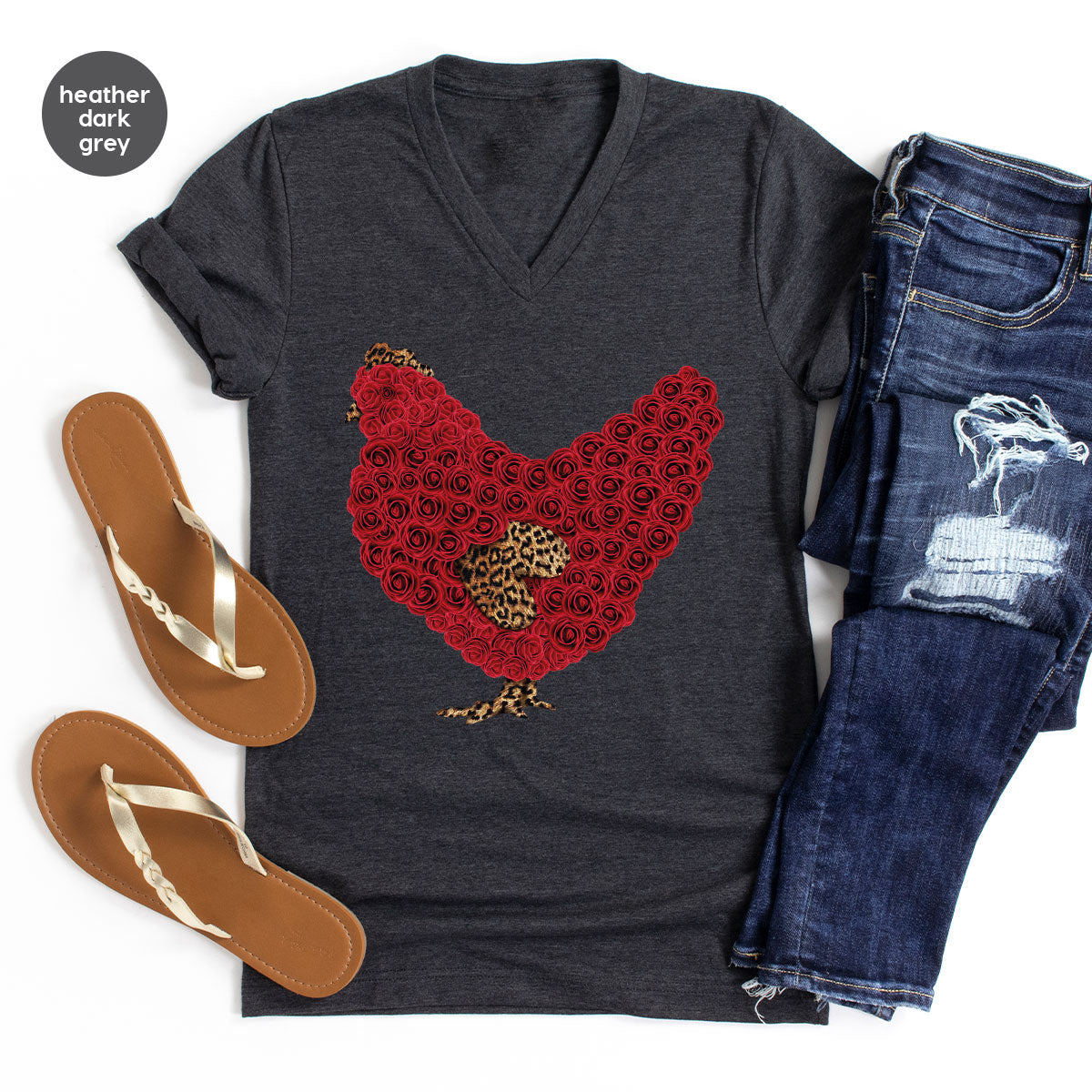 Heart of Chicken Shirt, Funny Valentine Day Gift, Special Gift for Feb 14