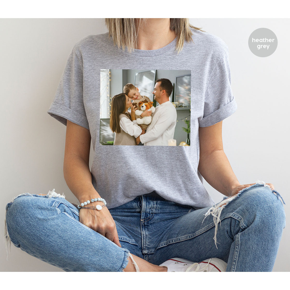 Custom Family T-Shirt, Customizable Photo Shirt, Baby Photo Tee, Family Custom Photo T-Shirt