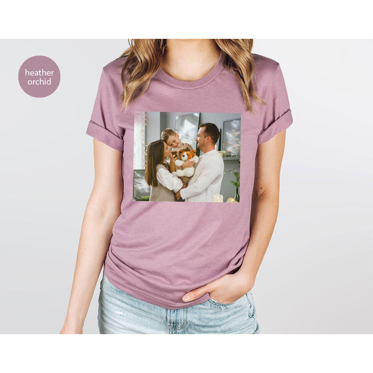 Custom Family T-Shirt, Customizable Photo Shirt, Baby Photo Tee, Family Custom Photo T-Shirt