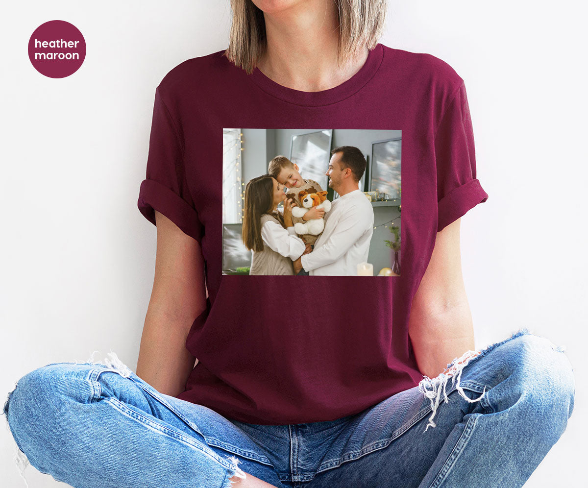 Custom Family T-Shirt, Customizable Photo Shirt, Baby Photo Tee, Family Custom Photo T-Shirt
