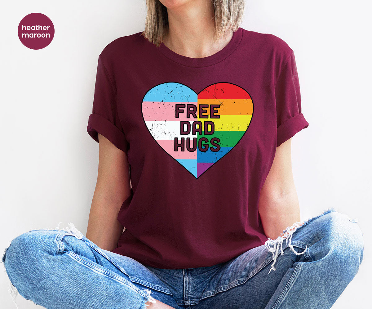 Free Dad Hugs Shirt, LGBT Shirt, LGBT Pride T-Shirt