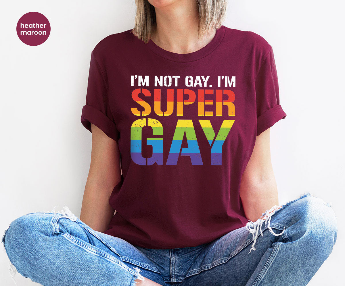 Super Gay Shirt, LGBT Power T-Shirt, Super Gay LGBT Tee