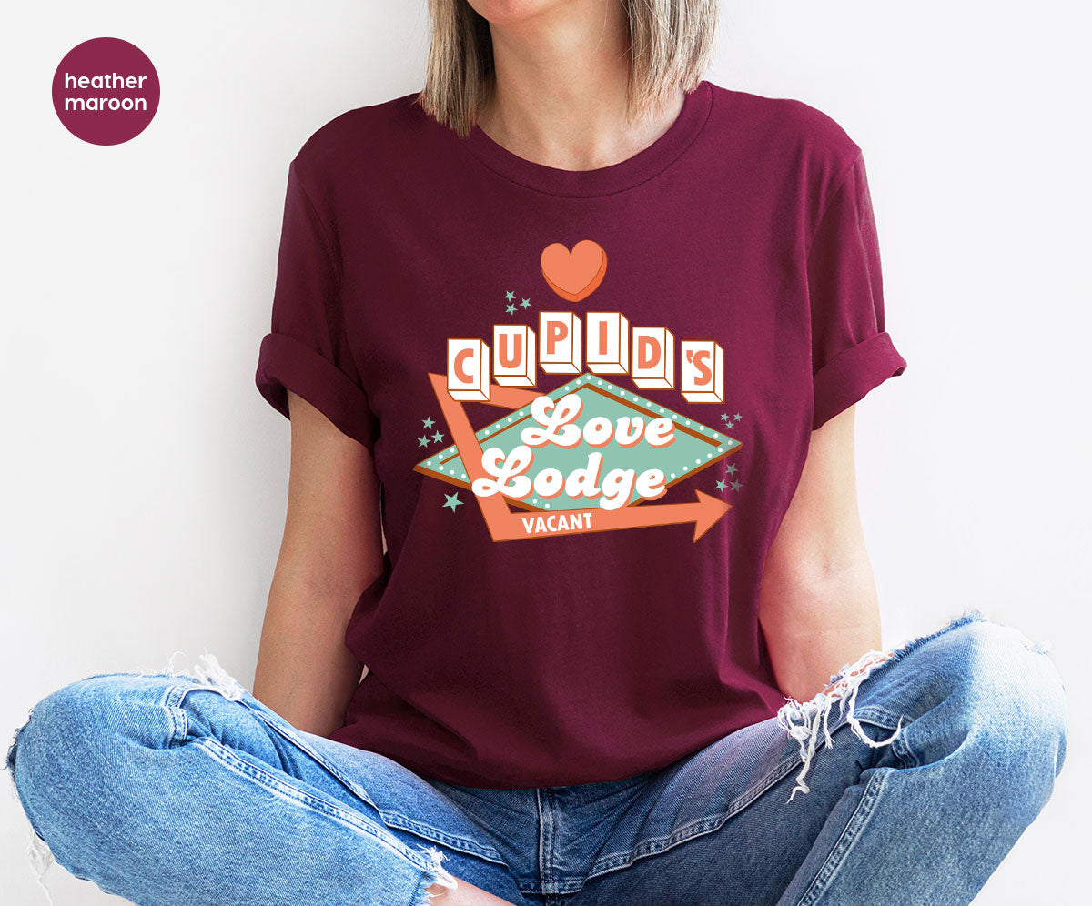 Love Lodge T-Shirt, Valentine's Day Tee, Cupid' Love Lodge Tee, Valentine Shirt