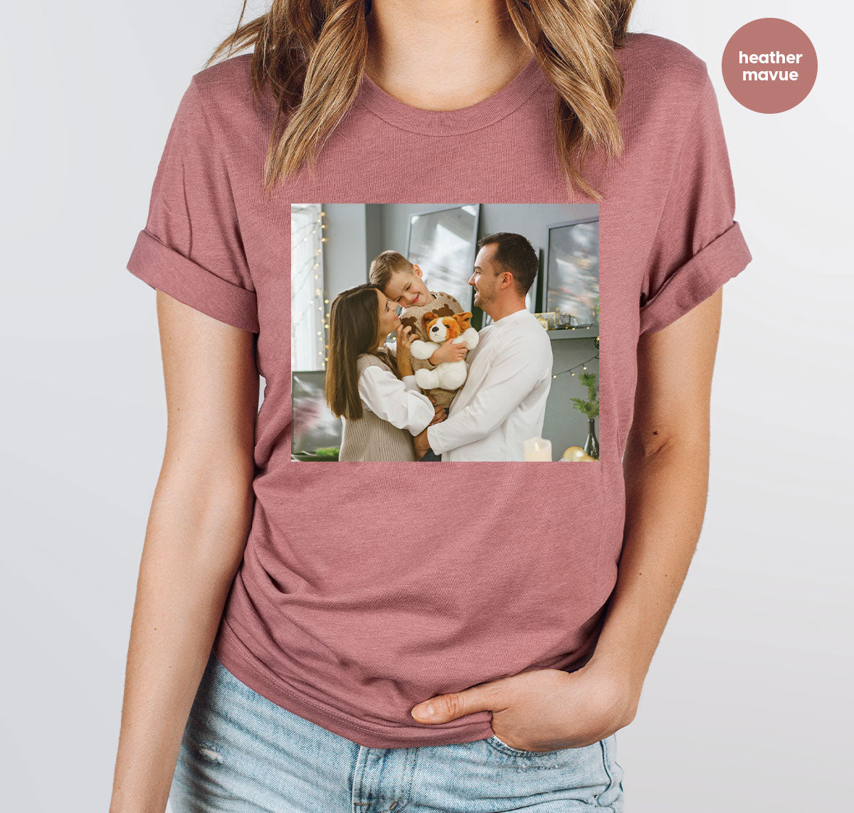 Custom Family T-Shirt, Customizable Photo Shirt, Baby Photo Tee, Family Custom Photo T-Shirt