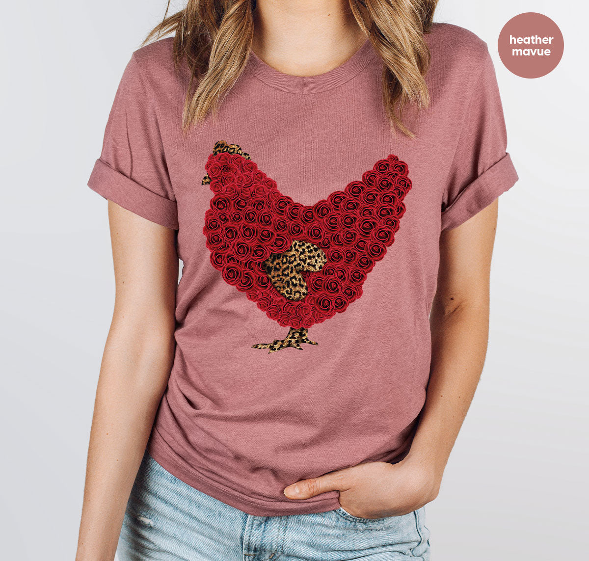 Heart of Chicken Shirt, Funny Valentine Day Gift, Special Gift for Feb 14