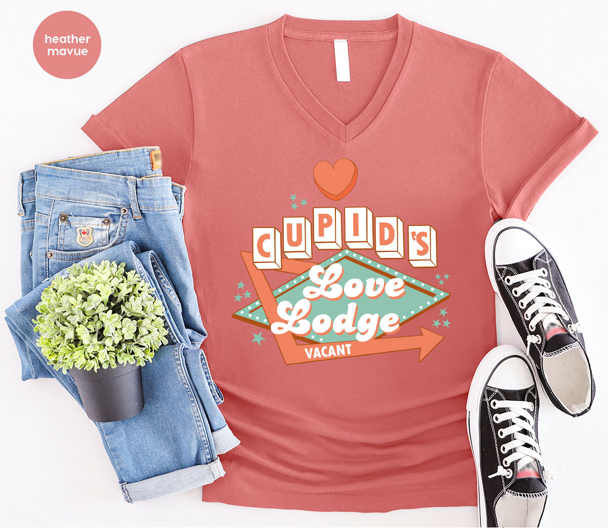 Love Lodge T-Shirt, Valentine's Day Tee, Cupid' Love Lodge Tee, Valentine Shirt