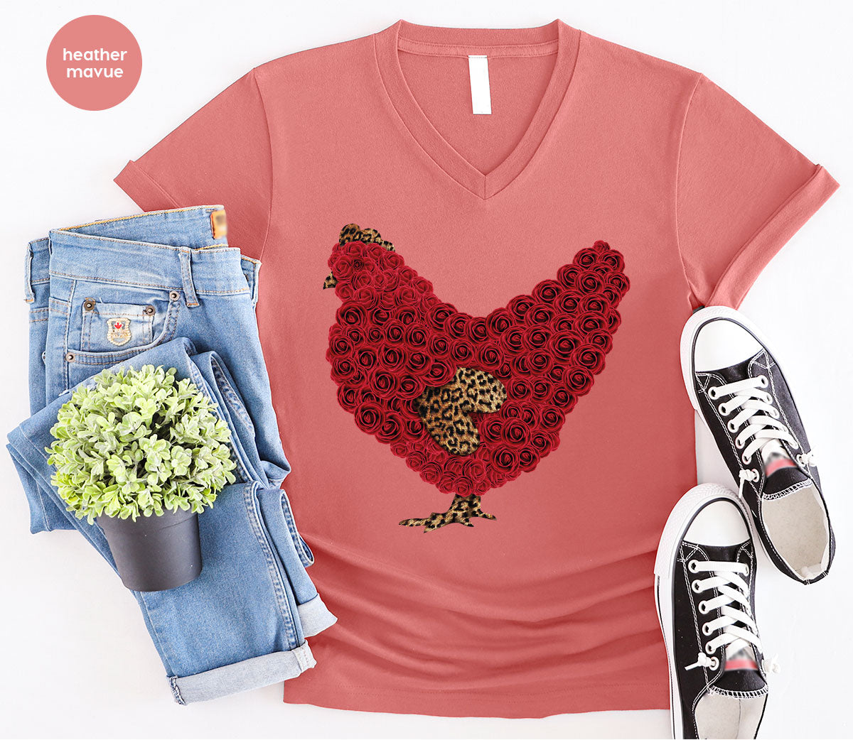 Heart of Chicken Shirt, Funny Valentine Day Gift, Special Gift for Feb 14
