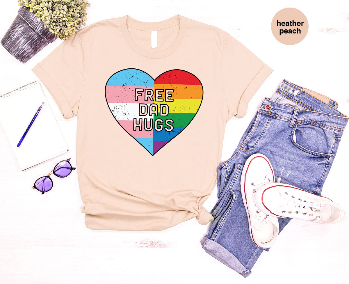 Free Dad Hugs Shirt, LGBT Shirt, LGBT Pride T-Shirt