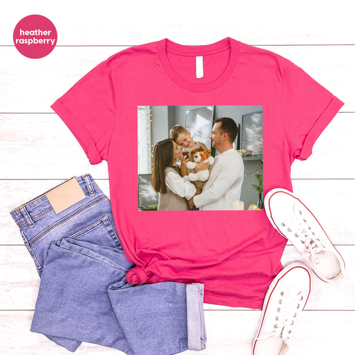 Custom Family T-Shirt, Customizable Photo Shirt, Baby Photo Tee, Family Custom Photo T-Shirt