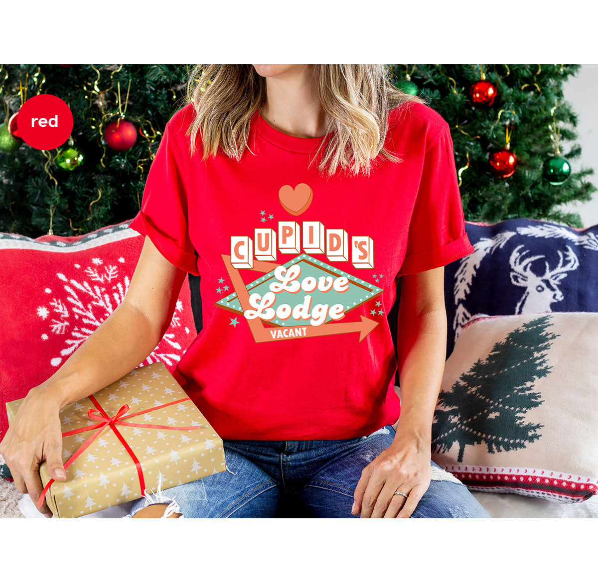 Love Lodge T-Shirt, Valentine's Day Tee, Cupid' Love Lodge Tee, Valentine Shirt