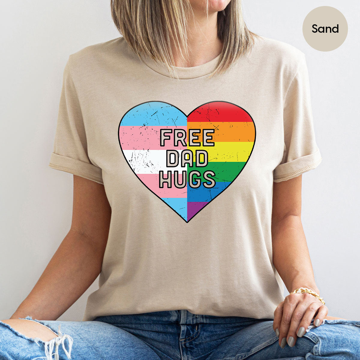 Free Dad Hugs Shirt, LGBT Shirt, LGBT Pride T-Shirt