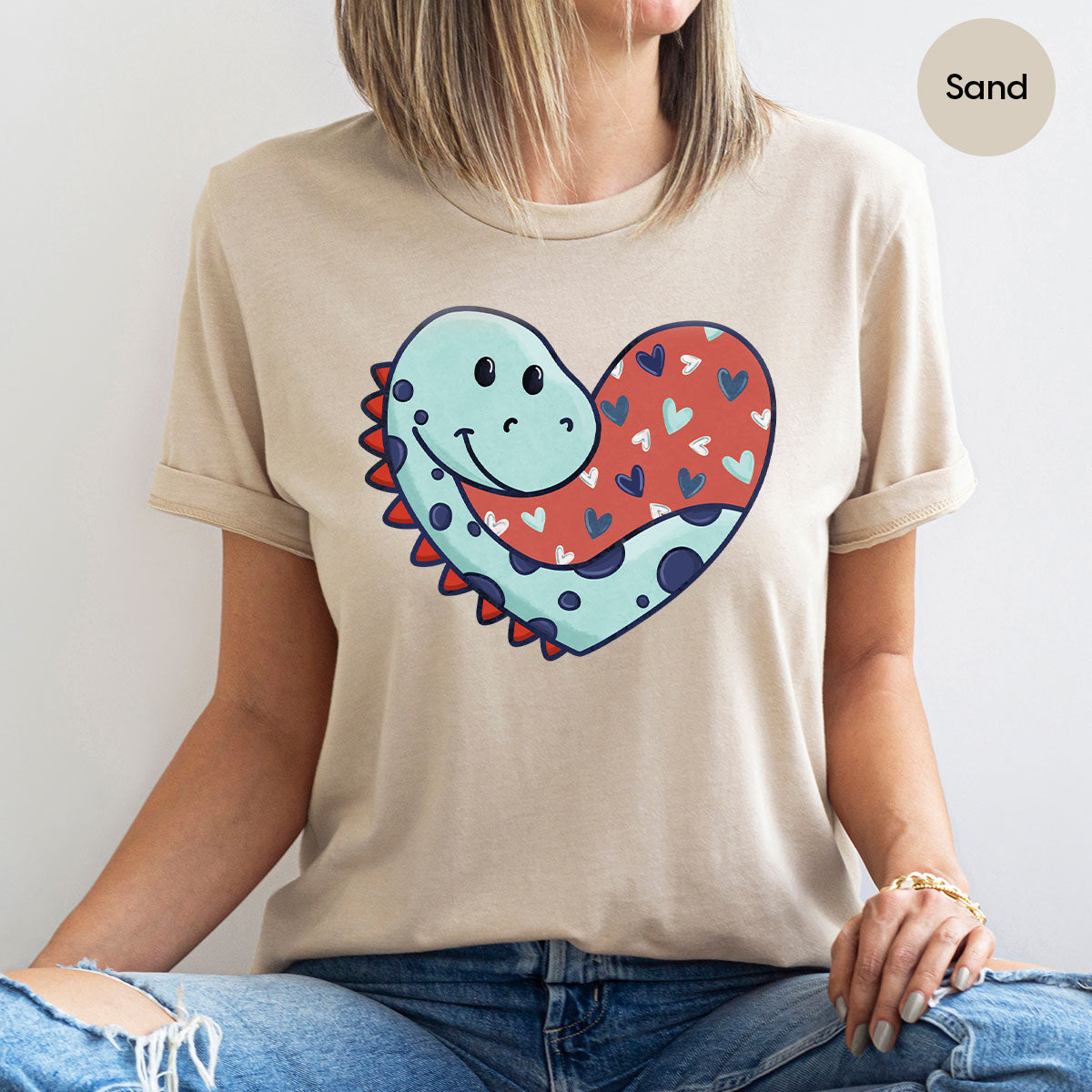 Valentine's Day Dino Shirt, Heart Of Dinosaur Shirt, Feb 14 Tee