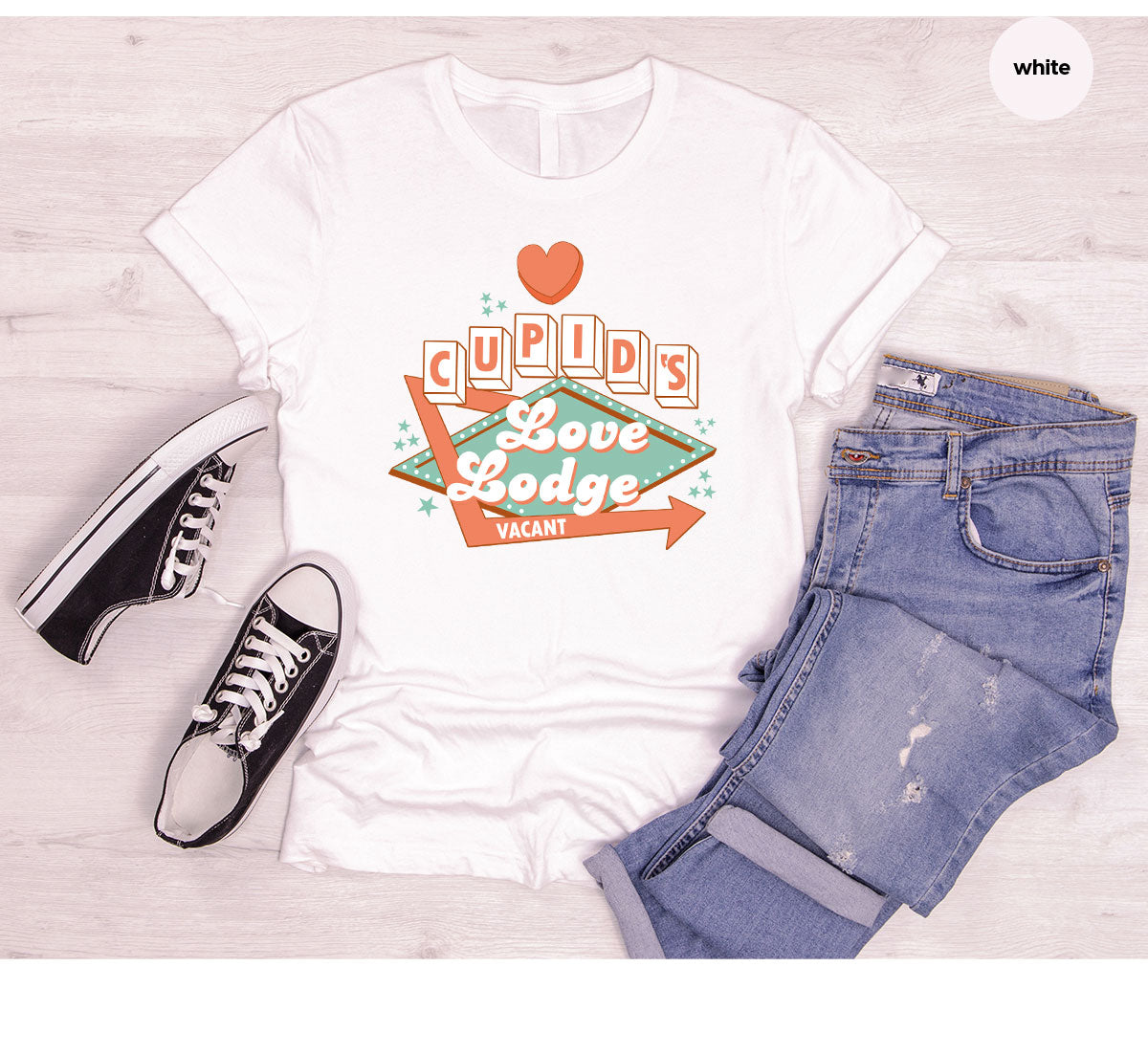 Love Lodge T-Shirt, Valentine's Day Tee, Cupid' Love Lodge Tee, Valentine Shirt