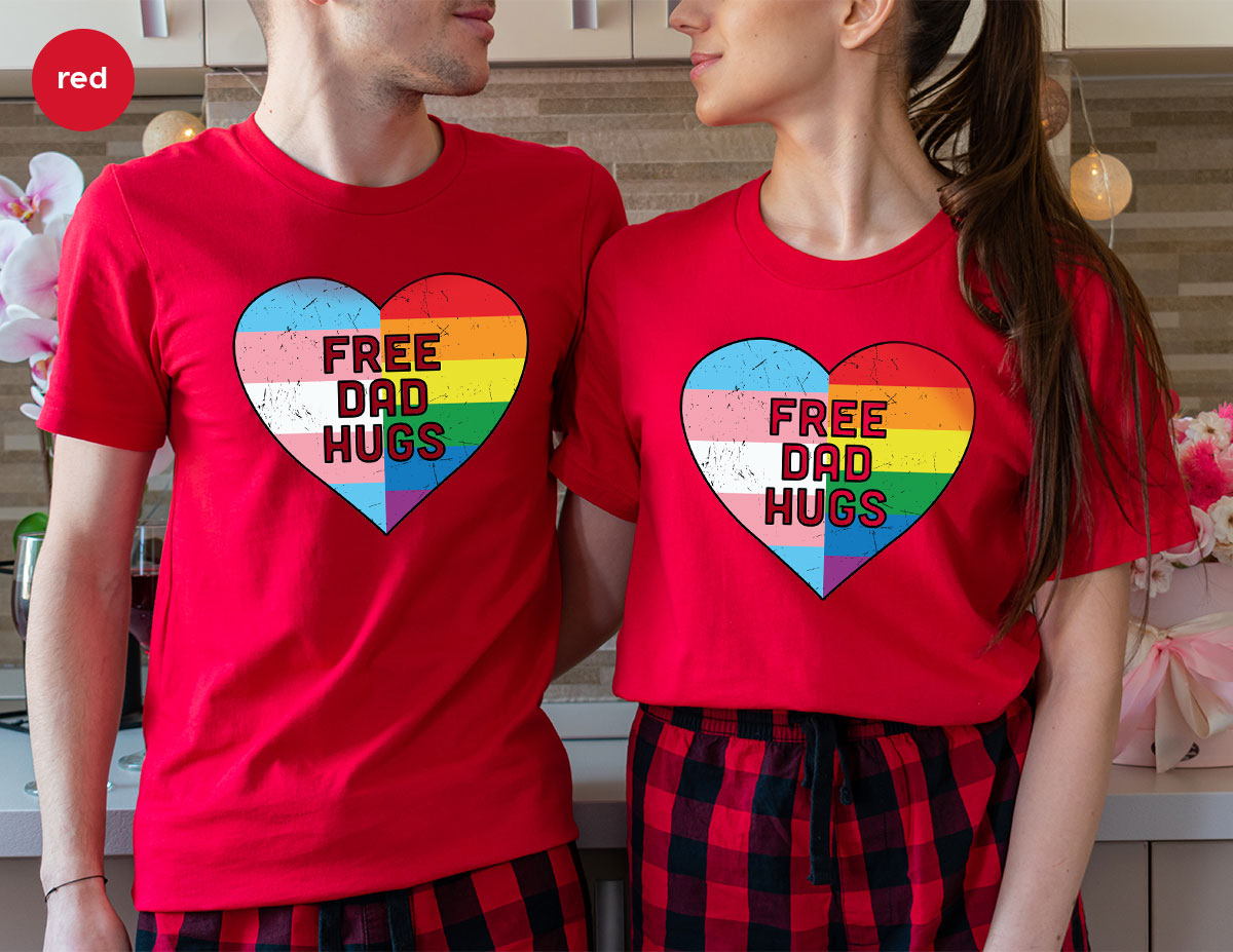 Free Dad Hugs Shirt, LGBT Shirt, LGBT Pride T-Shirt