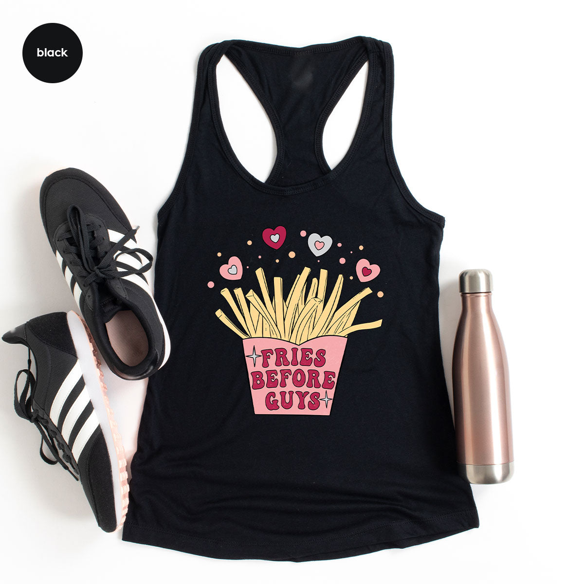 Fries Before Guys Shirt, Valentine's Day 2023 T-Shirt, Lover Shirt