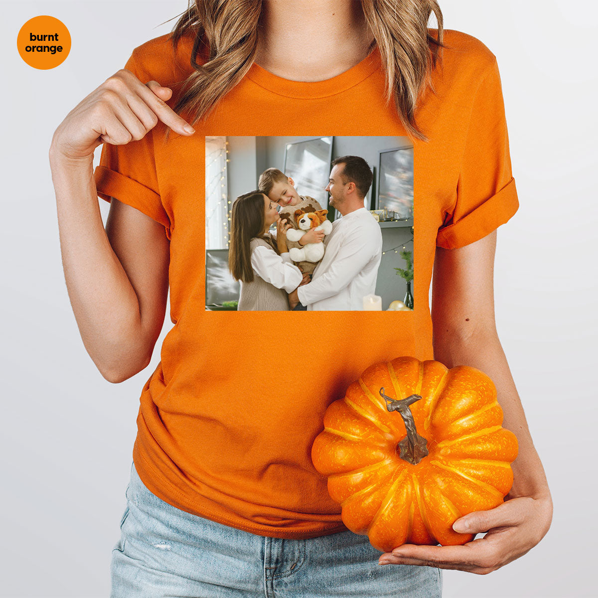 Custom Family T-Shirt, Customizable Photo Shirt, Baby Photo Tee, Family Custom Photo T-Shirt