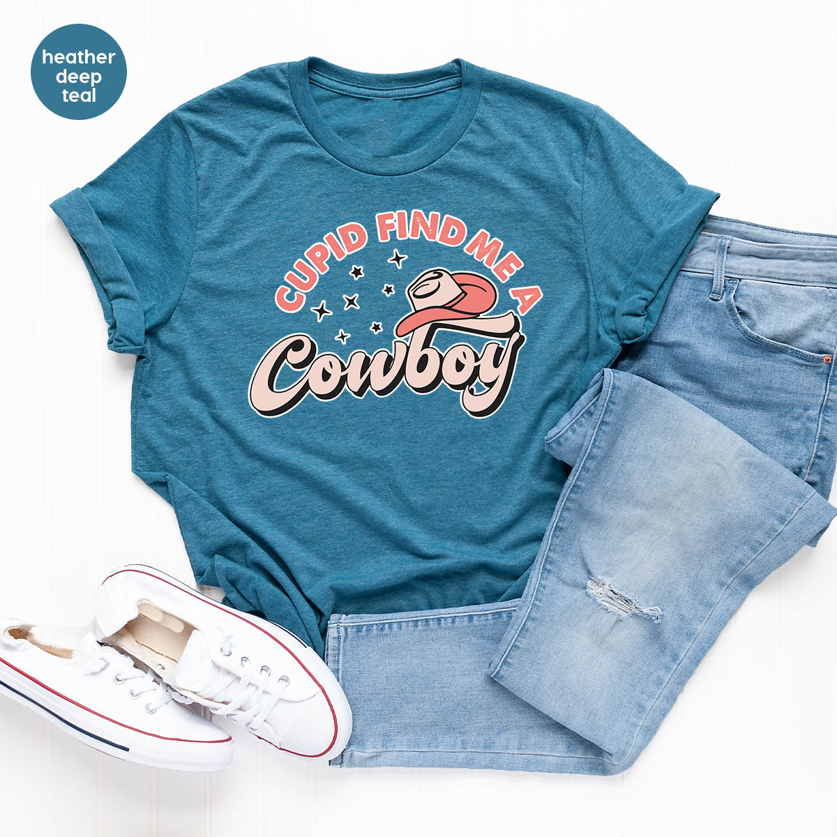 Cupid Find Me A Cowboy Shirt, Valentine Day Shirt, Cowboy Love T-Shirt