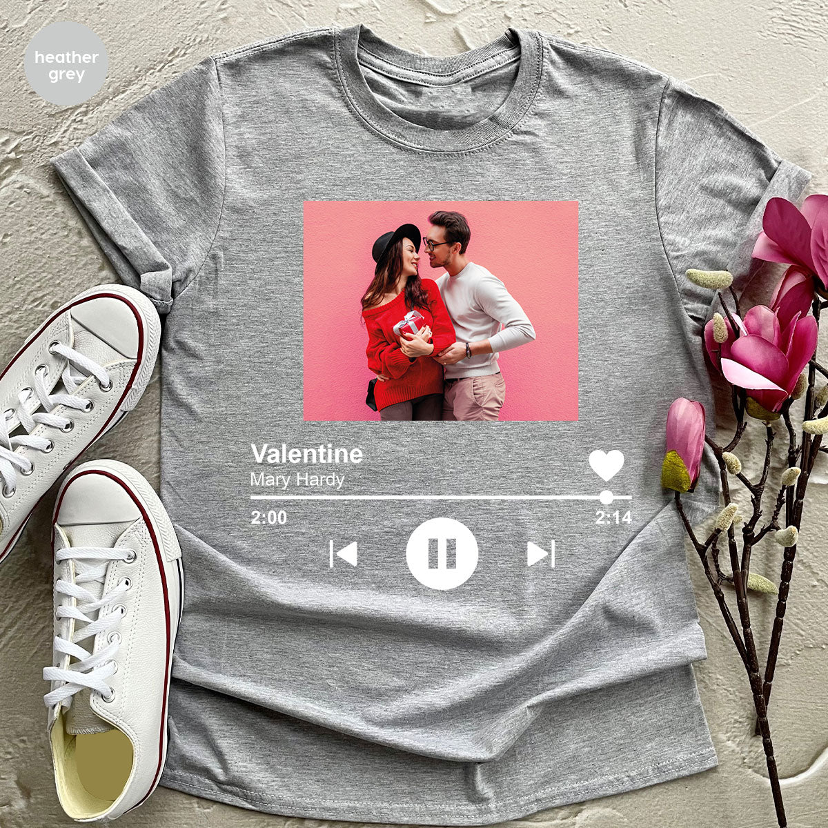 Custom Photo Valentine's Day Shirt, Personalized Valentine's Day Gift, Custom Photo Lover's Day Shirt