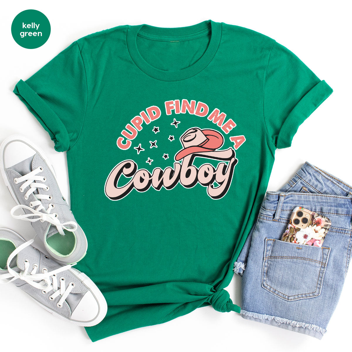 Cupid Find Me A Cowboy Shirt, Valentine Day Shirt, Cowboy Love T-Shirt