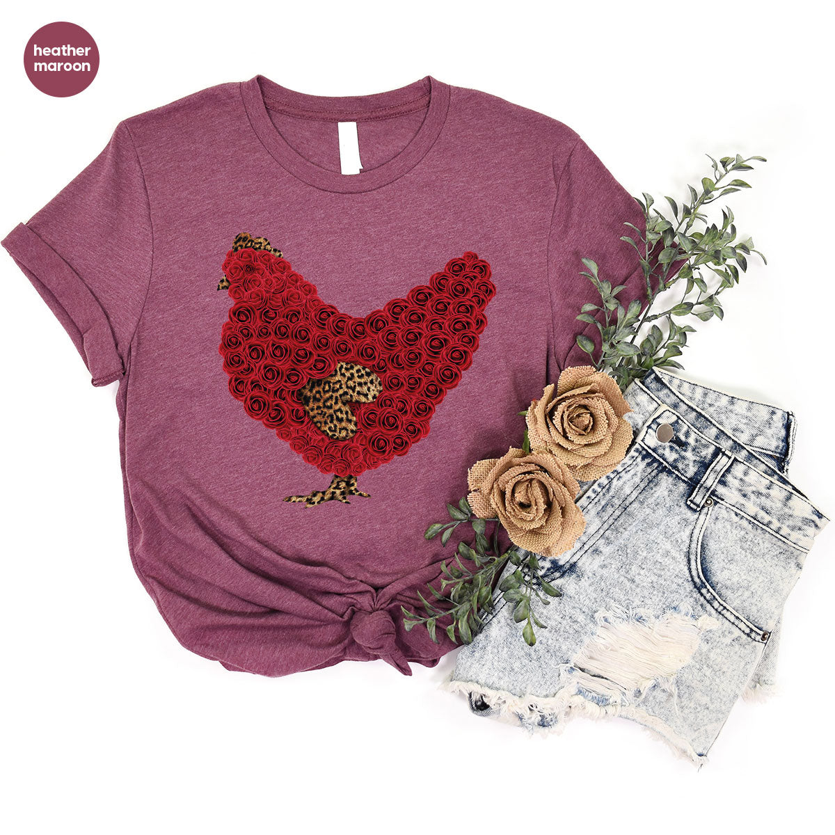 Heart of Chicken Shirt, Funny Valentine Day Gift, Special Gift for Feb 14