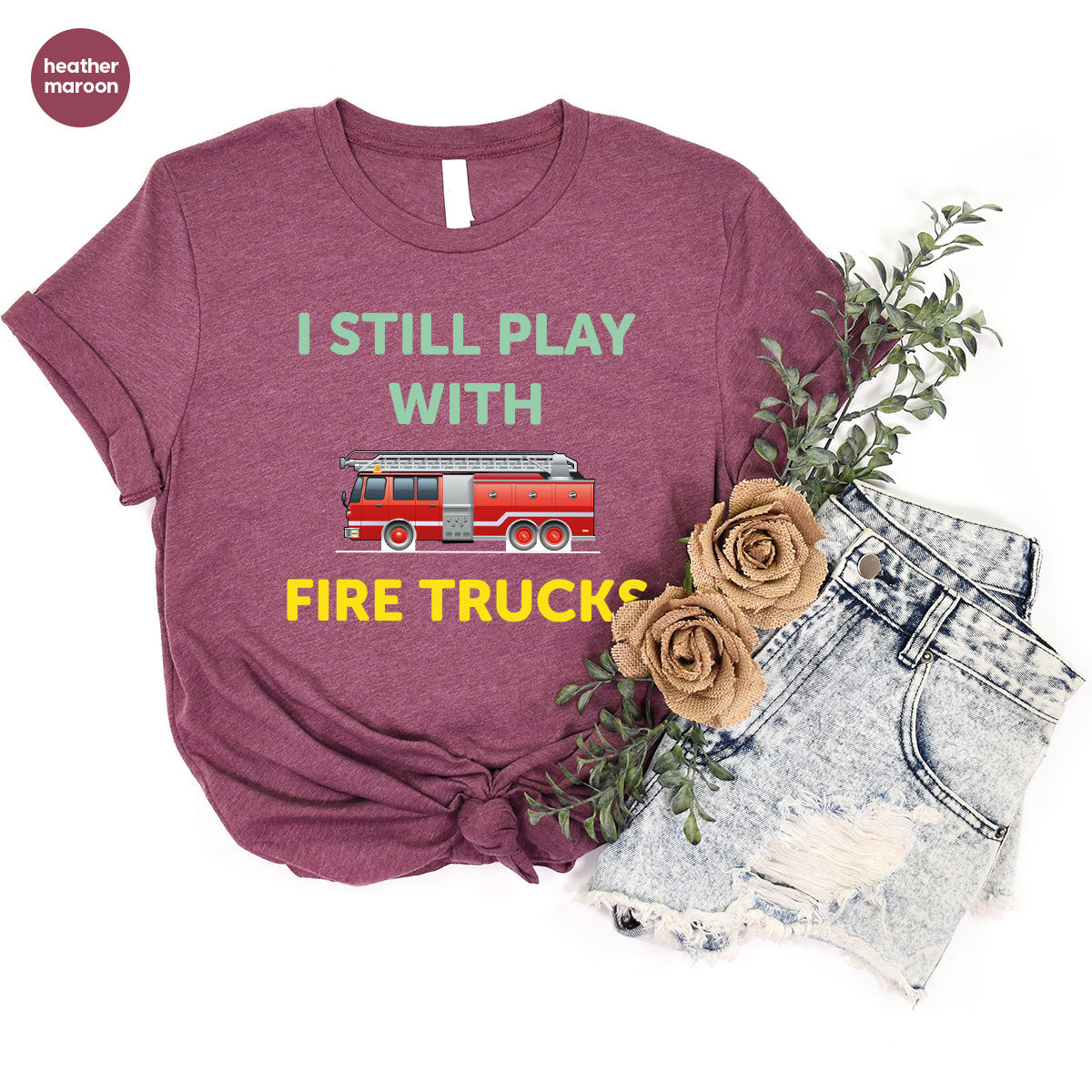 Fire Truck Shirt, Funny Fire Fighter T-Shirt, Fireman Tee