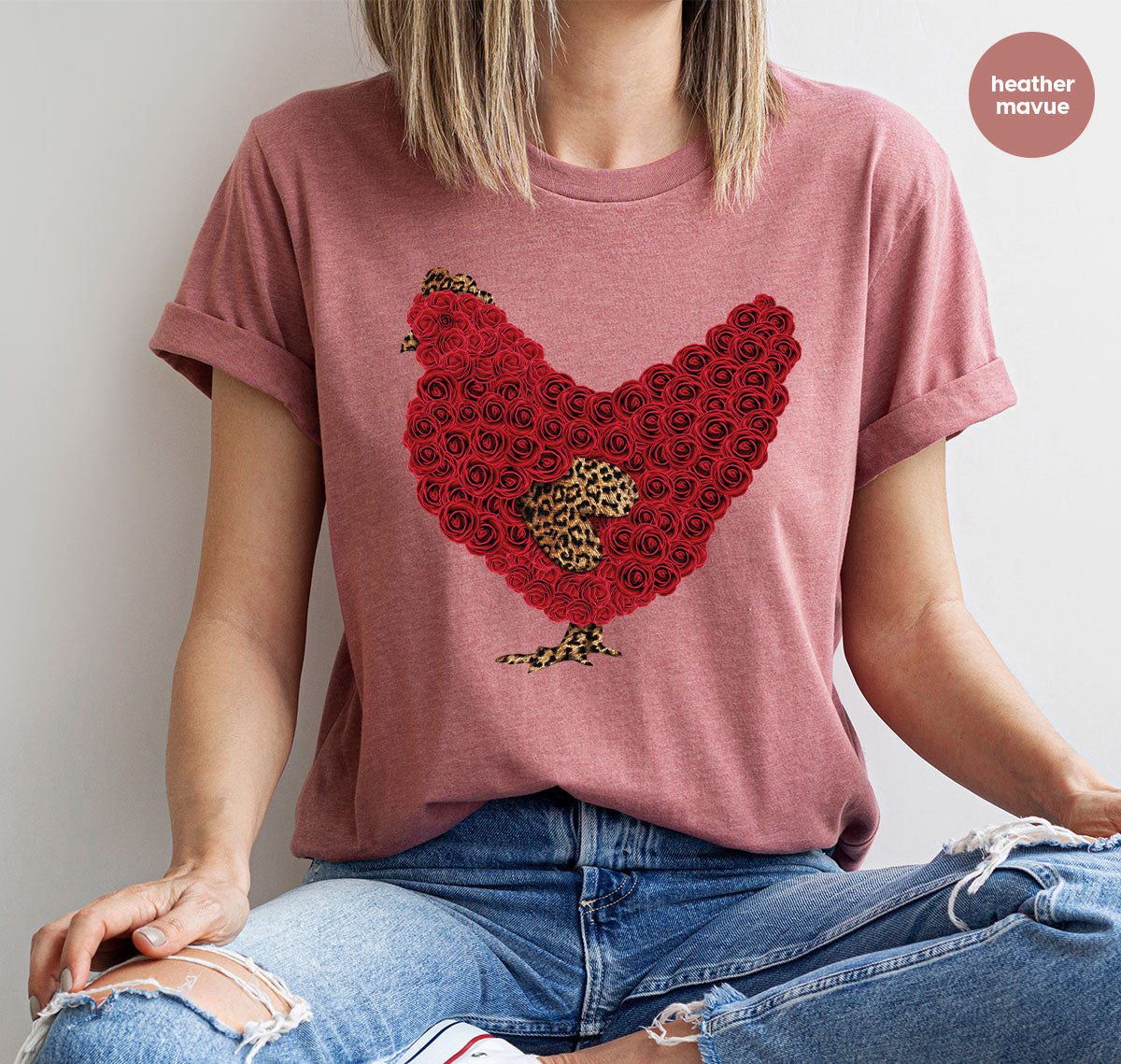 Heart of Chicken Shirt, Funny Valentine Day Gift, Special Gift for Feb 14