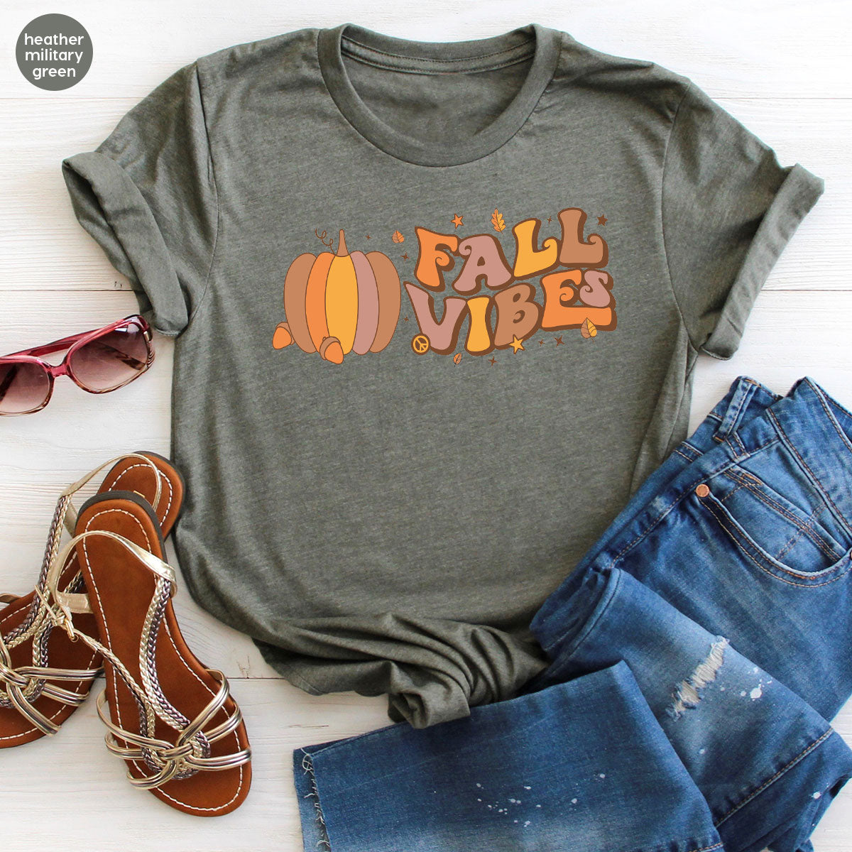 Fall Vibes Shirt, Thanksgiving 2022 Fall T-Shirt, 2022 Fall Tee