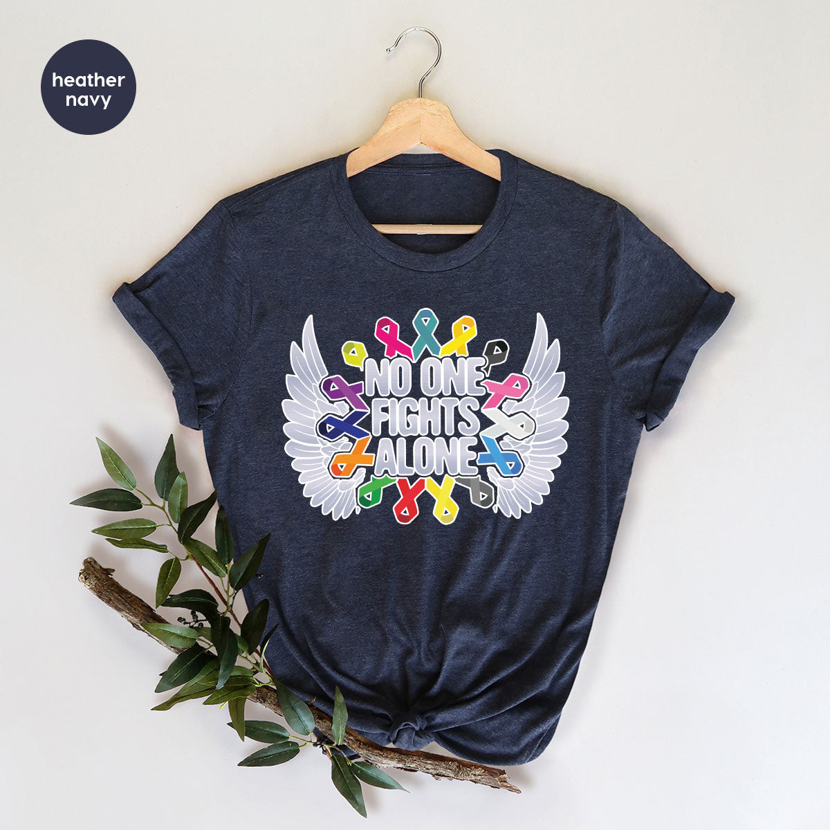 No One Fights Alone Shirt, Cancer Fighter T-Shirt, Cancer Warrior Tee