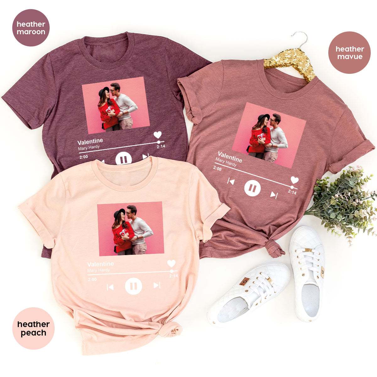 Custom Photo Valentine's Day Shirt, Personalized Valentine's Day Gift, Custom Photo Lover's Day Shirt
