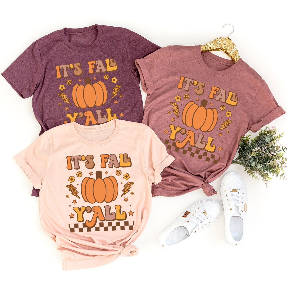 Halloween Fall Shirt, It's Y'Fall T-Shirt, Halloween Fall Hoodie, Long Sleeve and Short Sleeve Shirts