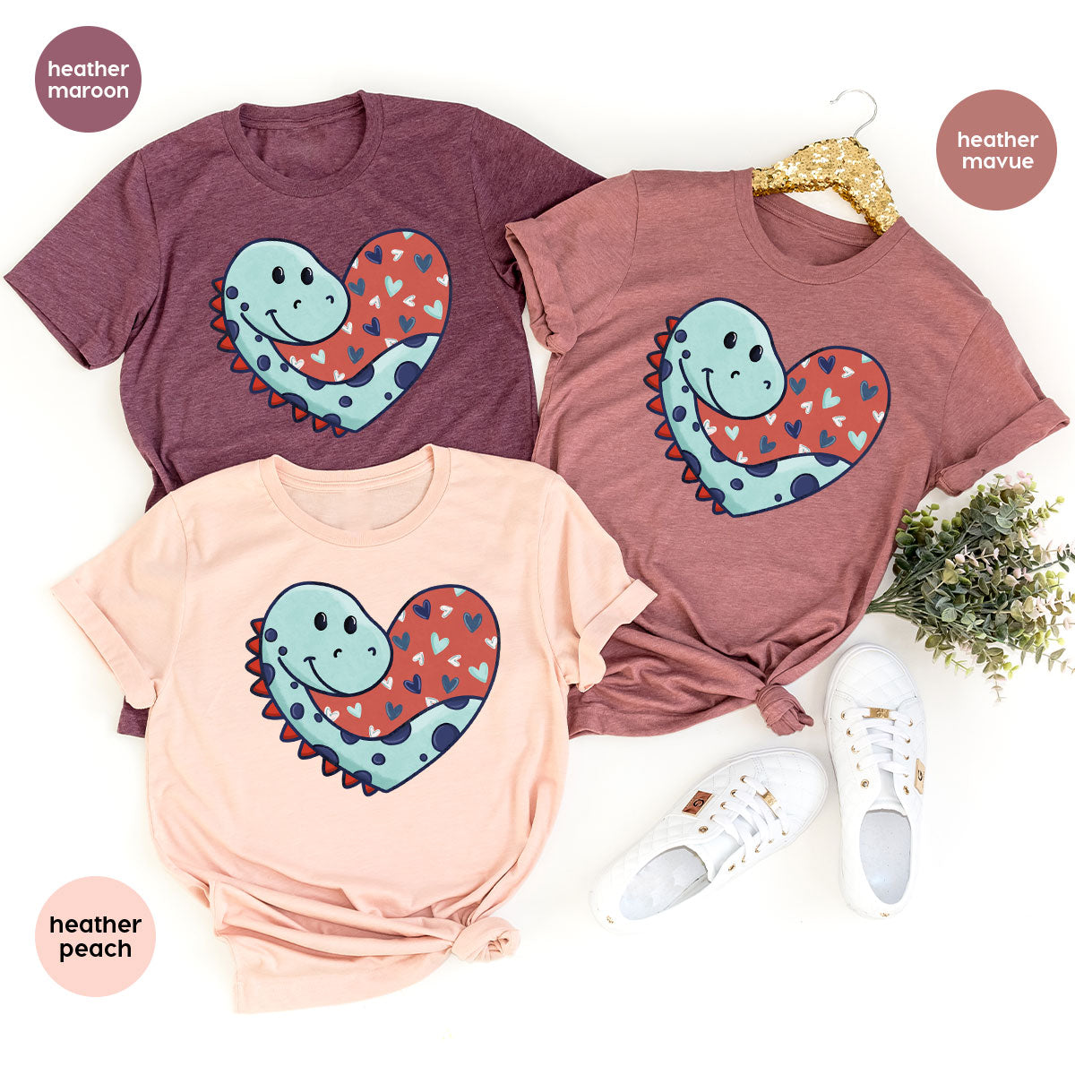 Valentine's Day Dino Shirt, Heart Of Dinosaur Shirt, Feb 14 Tee