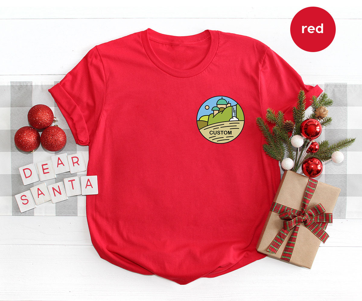 Customizable Planet Shirts, Custom Pocket Galaxy Tees, Personalized Gifts for Boyfriend, Planets Graphic Sweatshirt, Pocket Design TShirts