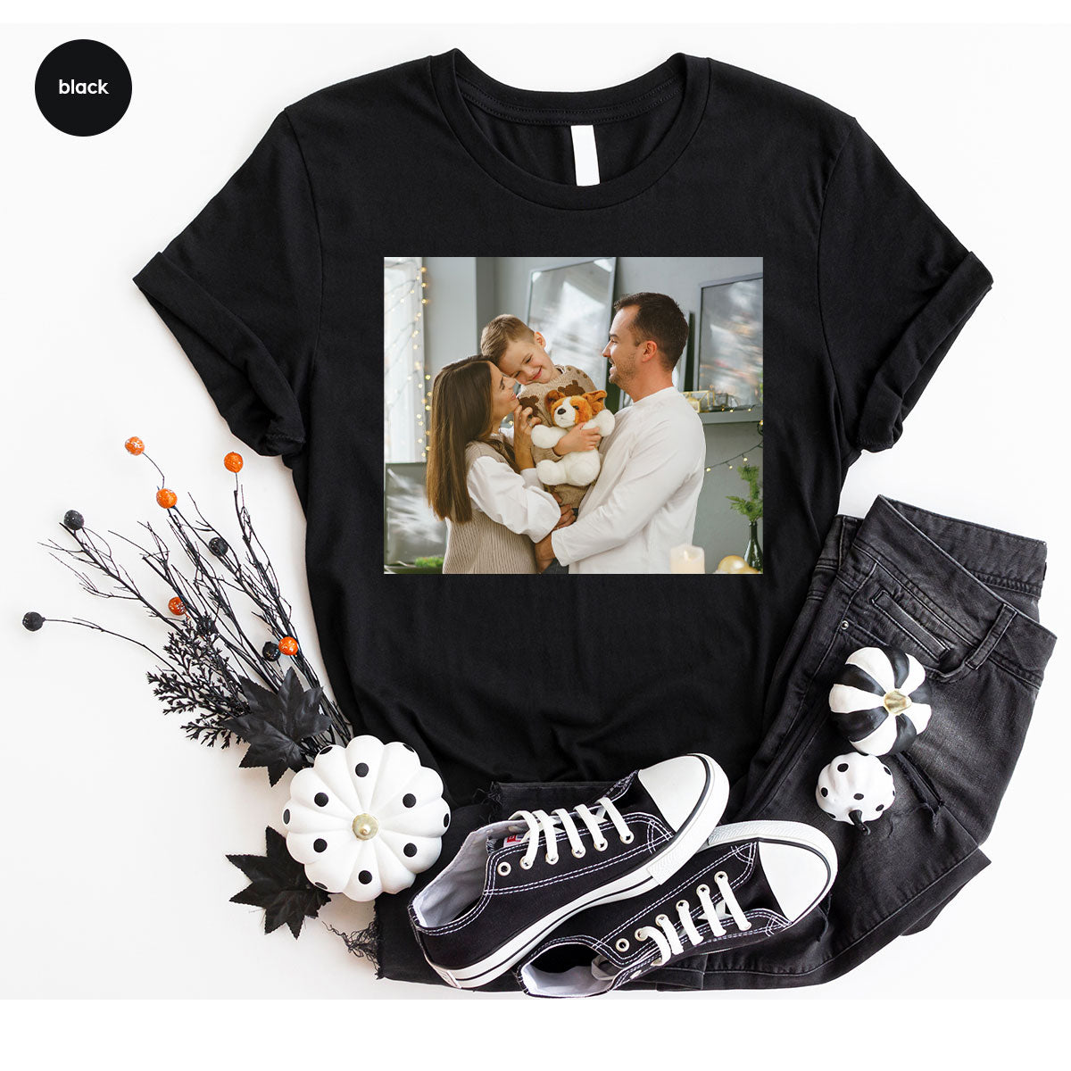 Custom Family T-Shirt, Customizable Photo Shirt, Baby Photo Tee, Family Custom Photo T-Shirt