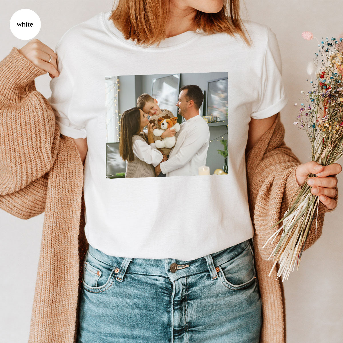 Custom Family T-Shirt, Customizable Photo Shirt, Baby Photo Tee, Family Custom Photo T-Shirt