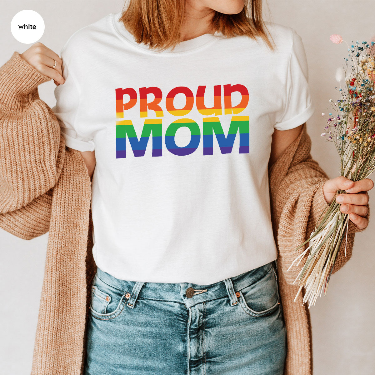 Proud Mom Shirt, LGBT Mom T-Shirt, LGBT Proud Tee