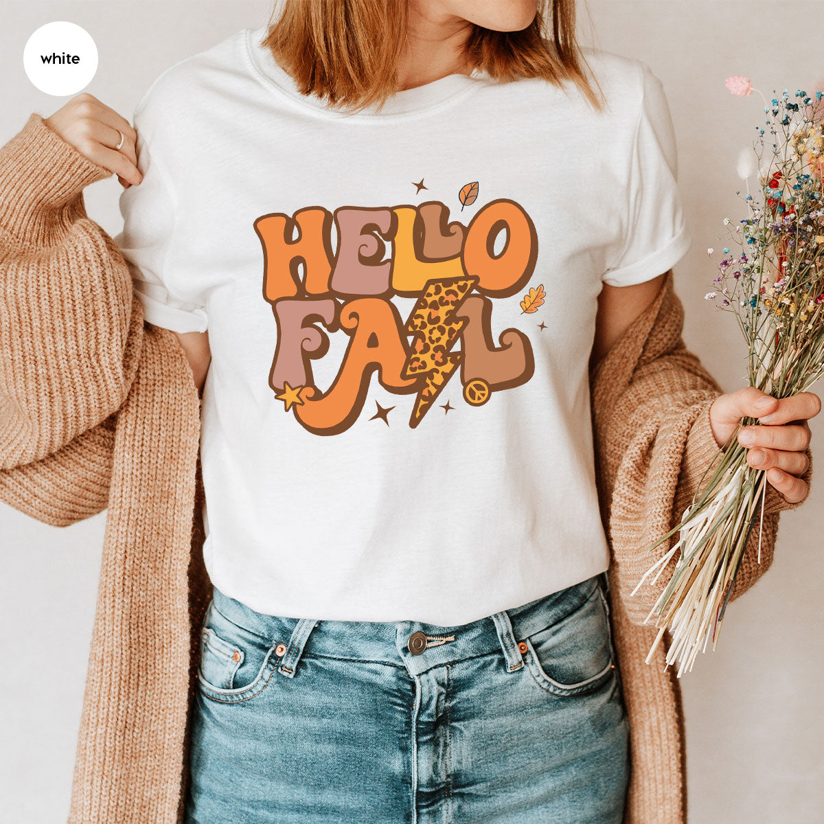 Hello Fall Shirt, Halloween Fall T-Shirt, Halloween 2022 Hoodie, Hello Halloween Long Sleeve Shirt