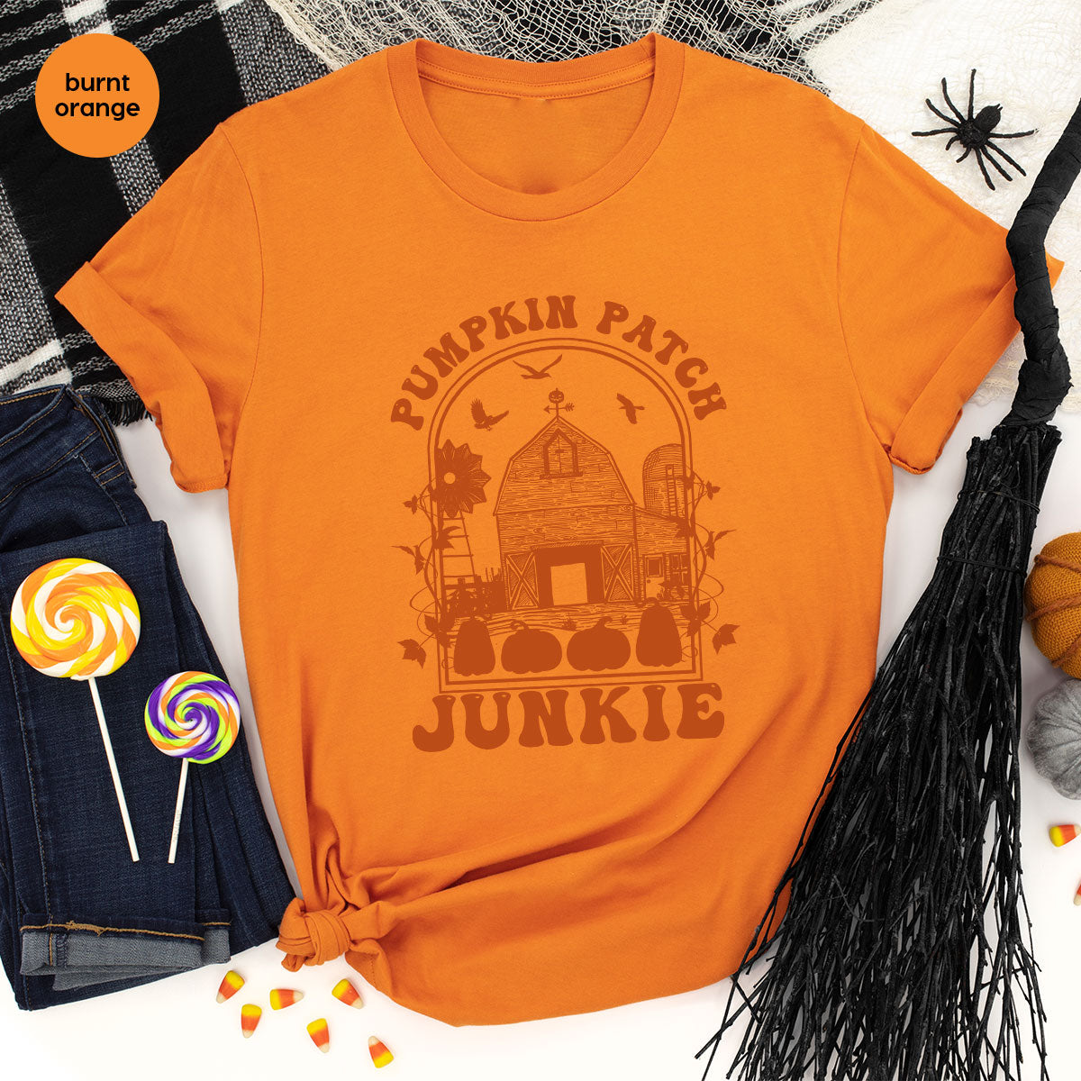 Junkie T-Shirt, Gift T-Shirt For Halloween, Pumpkin Halloween Shirt
