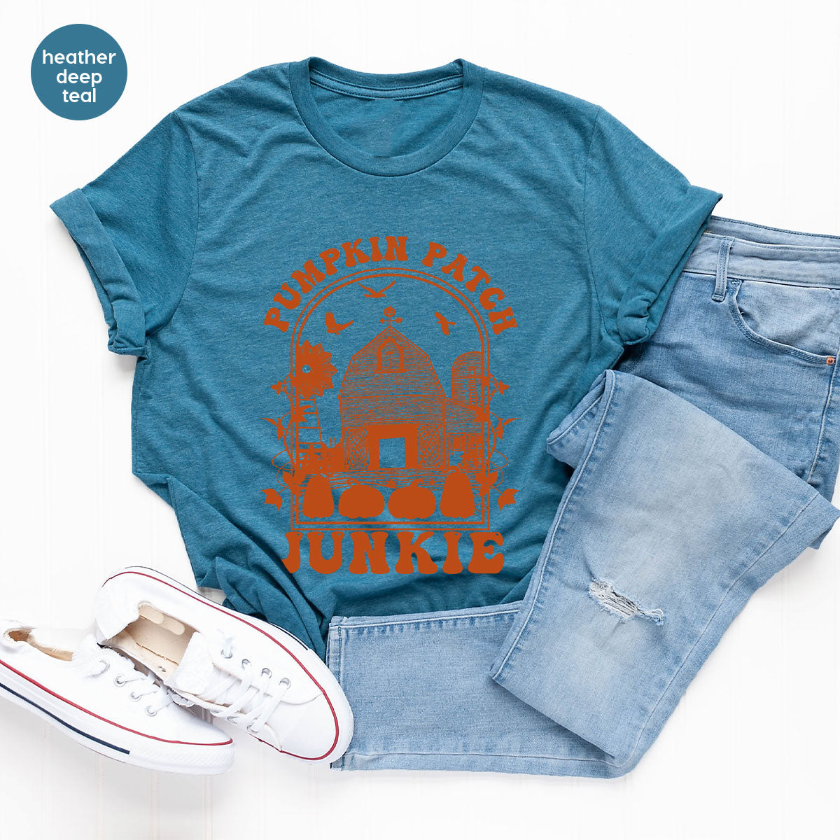 Junkie T-Shirt, Gift T-Shirt For Halloween, Pumpkin Halloween Shirt