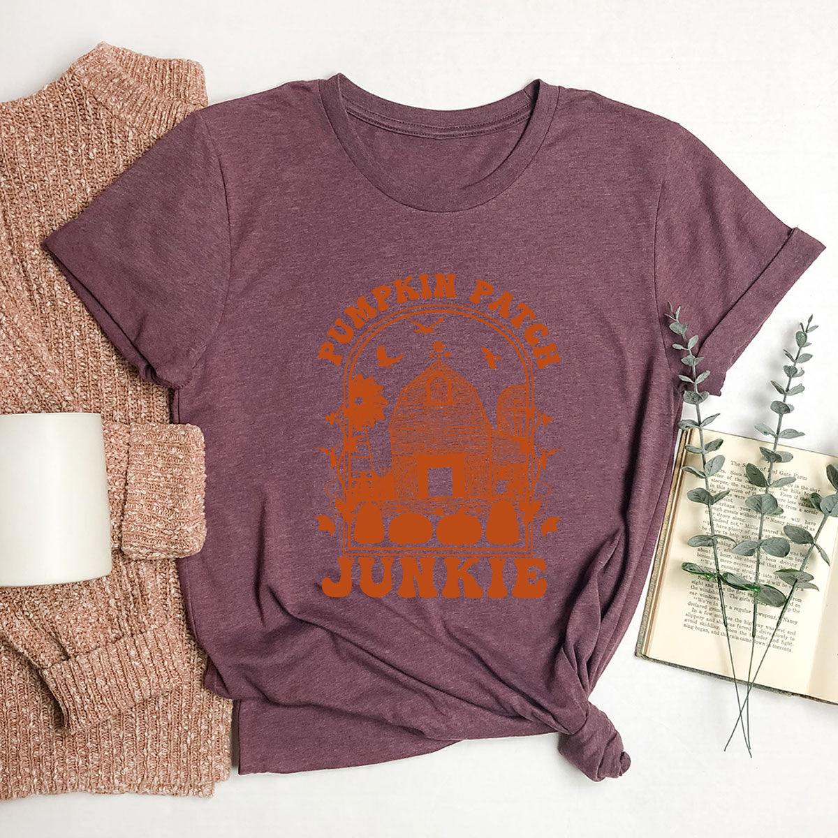 Junkie T-Shirt, Gift T-Shirt For Halloween, Pumpkin Halloween Shirt