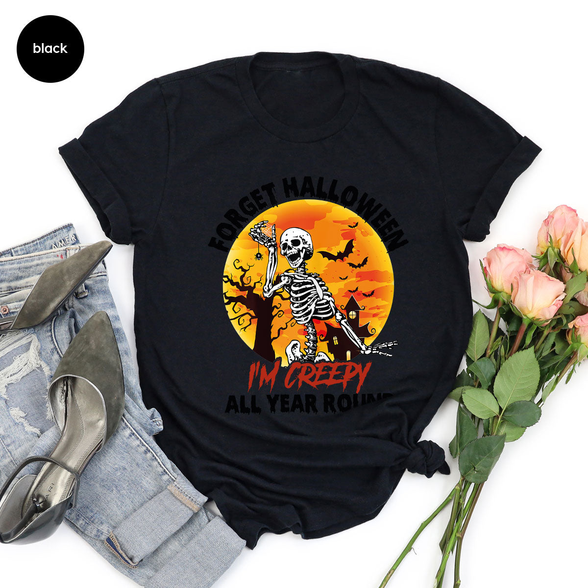 Halloween Creepy T-Shirt, Creepy Halloween Design, Creepy Halloween Tee