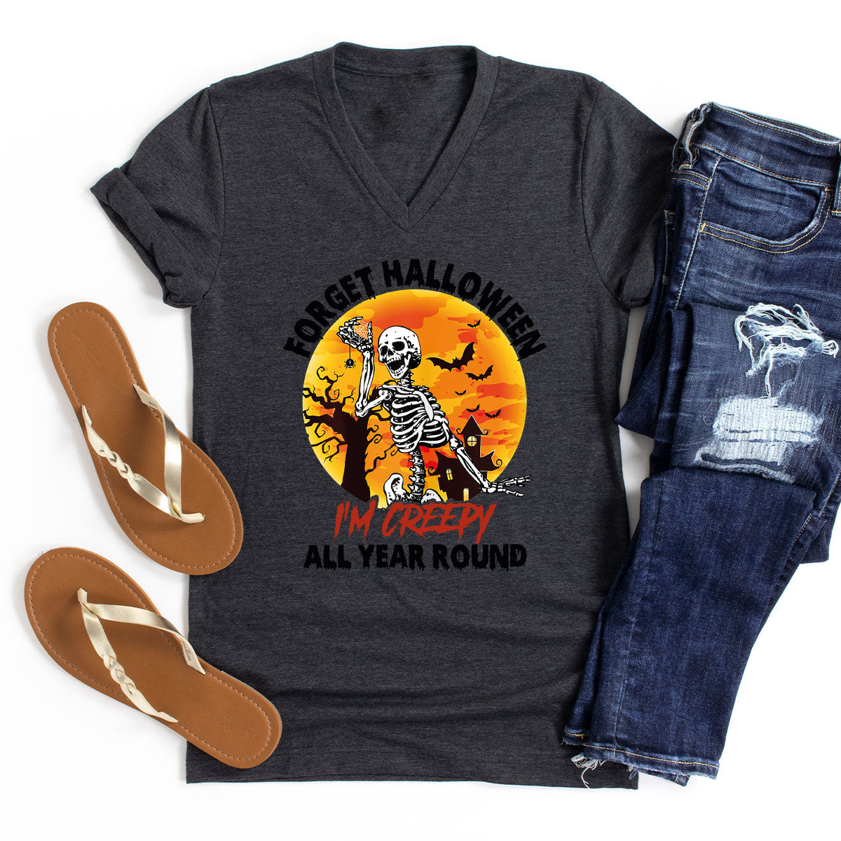 Halloween Creepy T-Shirt, Creepy Halloween Design, Creepy Halloween Tee