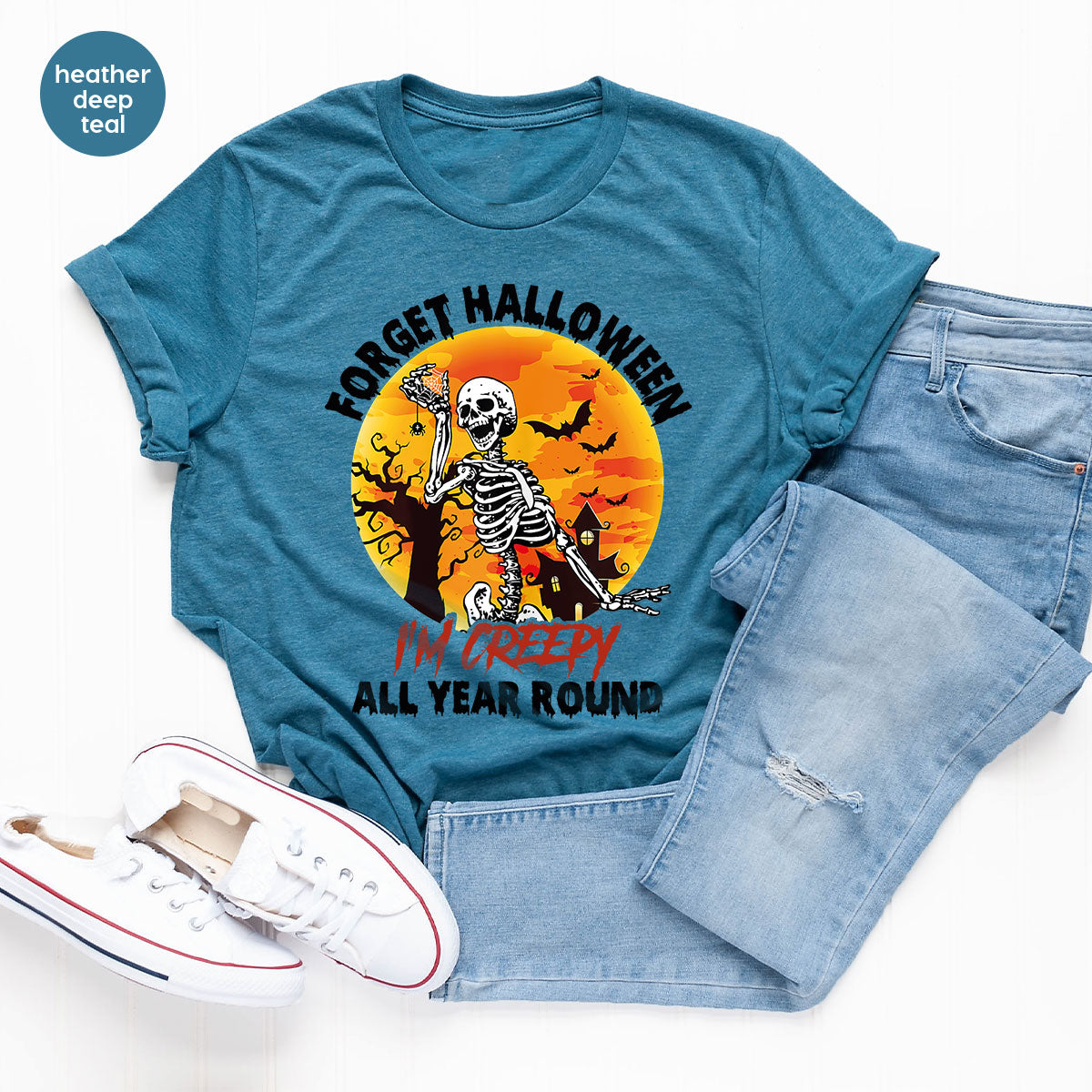 Halloween Creepy T-Shirt, Creepy Halloween Design, Creepy Halloween Tee